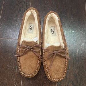 Chestnut Ugg Fur Moccasins
